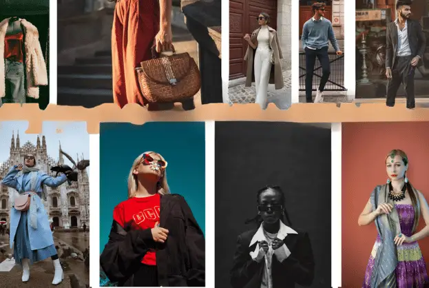 mixture of different images showing different types of fashion